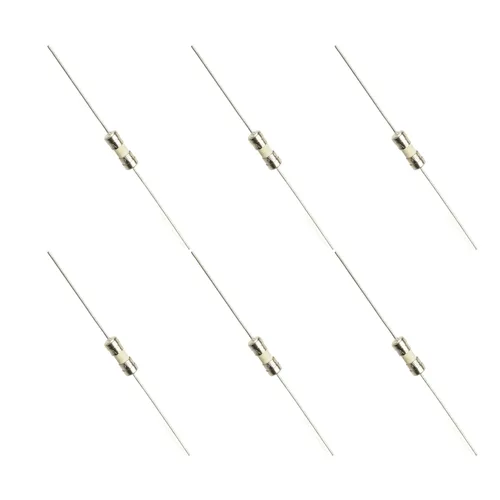 Vista 12 de Bettomshin 20 fusibles de plomo axial de tubo de cerámica T1A de 250 V, 0.142 x 0.394 in/0.14 x 0.39 pulgadas, fusible de fusión lenta de retardo