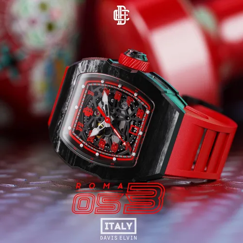 Vista 3 de DAVIS ELVIN - Reloj de pulsera con reloj suizo con movimiento automático para hombre DaviselvinWatch impermeable mecánico combina con cualquier ropa