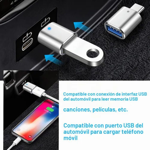 Vista 4 de KLAQQED Hub USB 3.0, divisor USB 1 en 4 salidas, extensor USB adaptador USB múltiple puerto, adaptador USB a USBC-C, adaptador USB C a USB