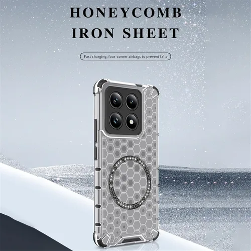 Vista 11 de Funda transparente para Xiaomi 14 T Pro Honeycomb Negro