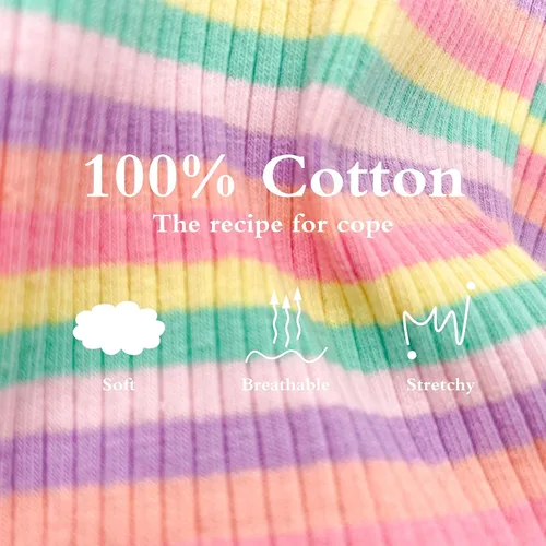 Vista 5 de Lindo vestido de perro para perros pequeños y niña, ropa de cumpleaños, ropa de primavera y verano, trajes de perro, arco iris, colorido, a rayas