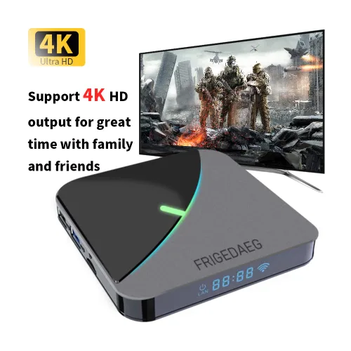 Vista 4 de FRIGEDAEG Video Game Console With 50000 Games A95X Retro Game Box Compatible With PS1PSP MAME Android 90EmuELEC 43 System 2 In 1 For TVPCProjector