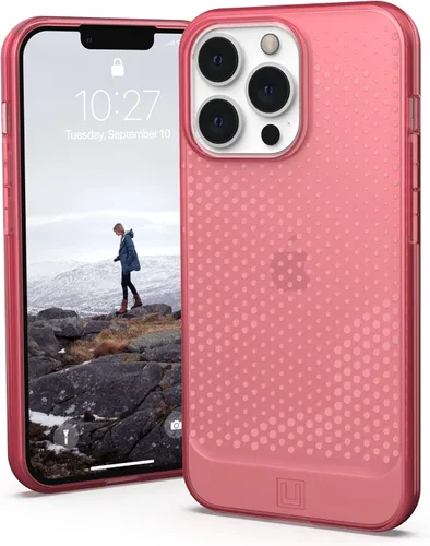 Vista 10 de URBAN ARMOR GEAR [U] por UAG - Funda protectora para iPhone 13 Pro, diseño de cerúleo azul, delgada, ligera, elegante, transparente, resistente a