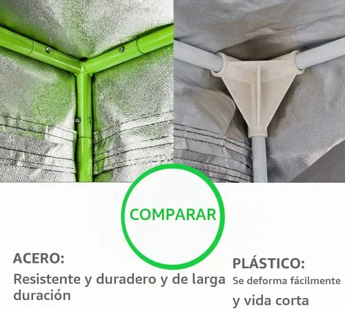 Vista 4 de Armario para cultivo de plantas en interior, desmontable, reflectante, hidropónica, no tóxica, de Valuebox