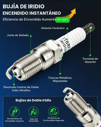 Vista 4 de Paquetes de bobinas de encendido y bujías de iridio aptas para Ford Escape
