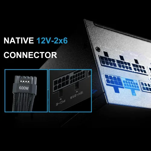Vista 3 de SAMA P850 850W Fuente de alimentación – Compacta totalmente modular ATX 3.1 PSU – PCIe 5.1 y 12V-2x6 GPU Ready – Certificada 80 Plus Platinum