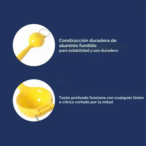 Vista 3 de Oster Ravello Exprimidor de limón y lima – Extractor manual de prensa de exprimidor de cítricos, herramienta de cocina duradera para jugo fresco
