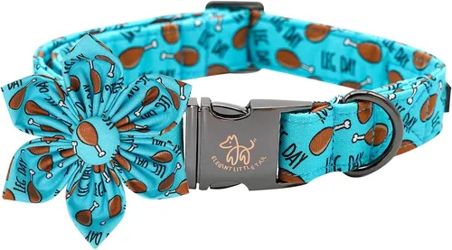 Vista 21 de Elegant little tail Collar de perro de San Patricio con flor, collares de perro con flores, trébol verde, regalo para mascotas, collares ajustables