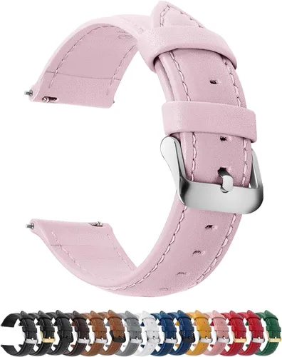 Vista 25 de Fullmosa Correa de reloj de piel de liberación rápida para hombres y mujeres, correas de repuesto de ancho 0.472 in, 0.551 in, 0.630 in, 0.709 in