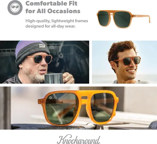 Vista 6 de Knockaround Pacific Palisades - Gafas de sol polarizadas para hombres y mujeres, protección completa UV400