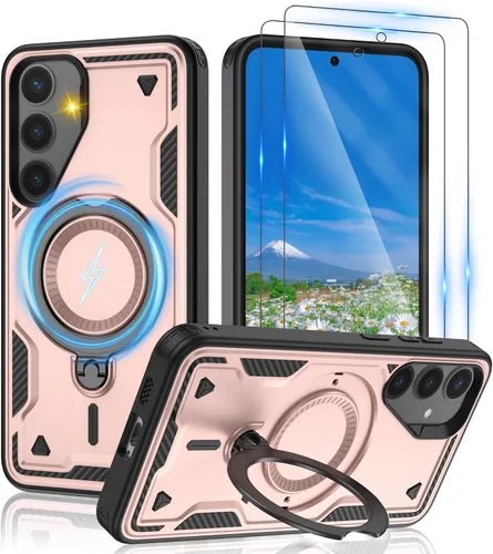 Vista 9 de Gritup fro Funda para Google Pixel 9A, funda protectora magnética de grado militar compatible con Mag-Safe, 2 protectores de pantalla HD, soporte