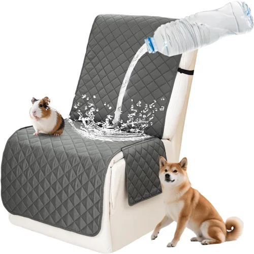 Vista 103 de Fundas impermeables para sofá reclinable seccional en forma de L, 7 piezas, antideslizantes, lavables, juego de fundas reclinables para mascotas