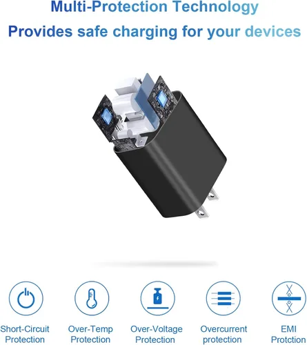Vista 4 de Cargador para iPhone de carga rápida USB C, cargador tipo C, carga iPad con cable de carga C de 6 pies, compatible con iPhone14/14 Pro Negro