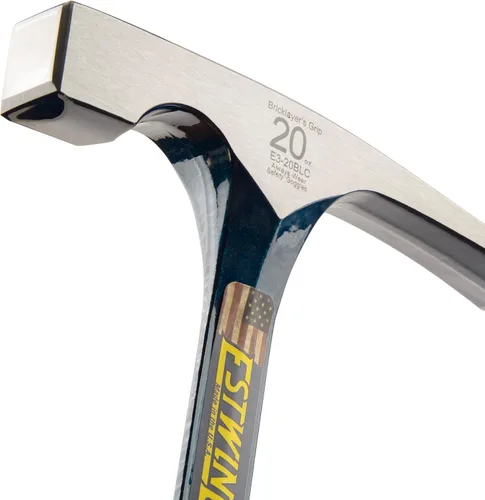 Vista 3 de Estwing - E320BLC AlbañileroMartillo de albañil - Herramienta masonaria de 20 oz con construcción de acero forjado y agarre de reducción de impactos