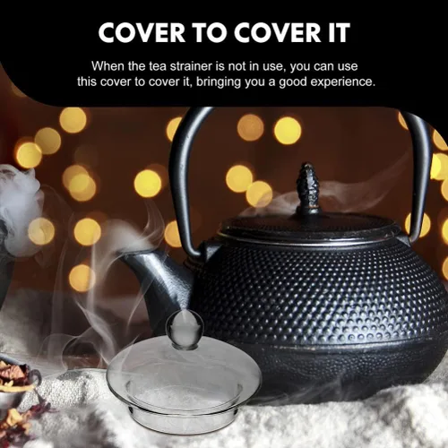 Vista 6 de UPKOCH Tea Steeper Tea Steeper - Juego de 4 tapas de vidrio para tetera, tapas de filtro de té, tapas para Steepers de té, piezas de repuesto
