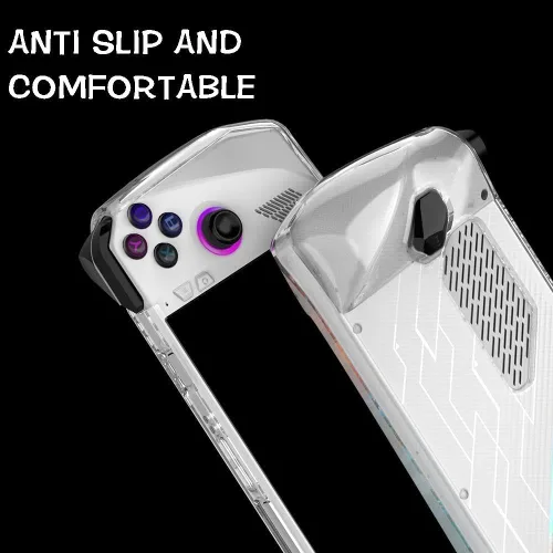 Vista 5 de Funda protectora de silicona transparente para ASUS Rog Ally Gaming Handheld, funda protectora suave para consola de juegos Rog Ally, funda