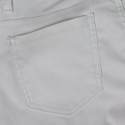 Vista 7 de Hoxekle Leggings elásticos de piel sintética para mujer pantalones de cuero vegano de talle alto punk cadera pushup talla grande