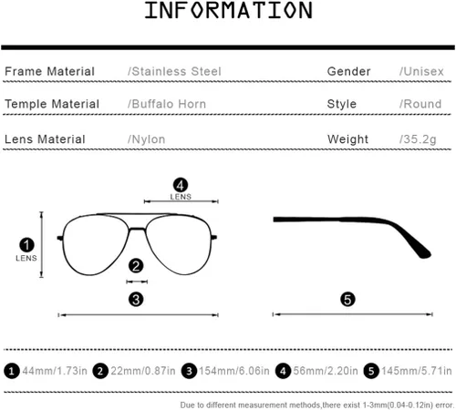 Vista 3 de HEPIDEM 100% Really Buffalo Horn Lujo 720pcs Diamantes BUffs Gafas de sol 7550179