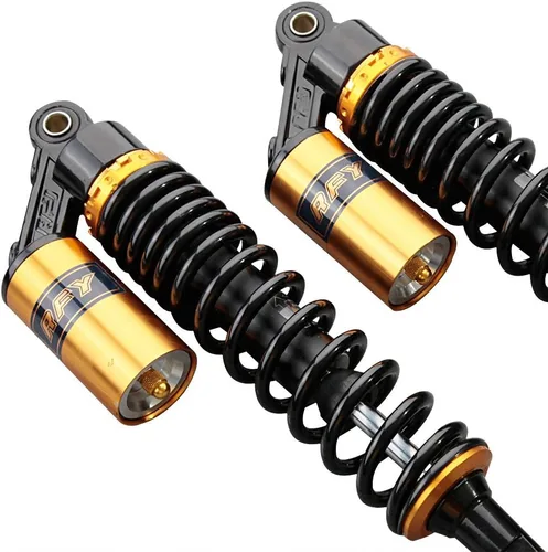 Vista 4 de Mallofusa Par de amortiguadores de aire traseros para motocicleta de 375 mm, 14.76 pulgadas, ajuste para Honda Yamaha Suzuki Kawasaki Dirt Bike ATV