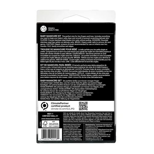 Vista 12 de Tweezerman Kit de manicura para bebés con cortaúñas, cepillo, tijeras y lima