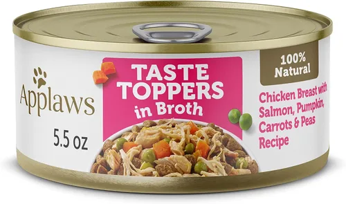 Vista 8 de Applaws Taste Toppers - Comida húmeda de pollo en caldo para perros, paquete de 12 latas de 5.5 onzas