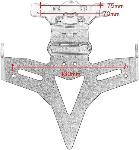 Vista 2 de Soporte para matrícula de motocicleta Yamaha MT-07 MT 07 FZ-07 MT07 MT FZ 07 2013-2023 Soporte de matrícula para motocicleta Eliminador