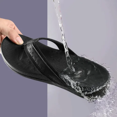 Vista 3 de MEGNYA Sandalias ortopédicas para mujer con soporte de arco, sandalias de verano para fascitis plantar para pies planos, cómodas pantuflas de espuma