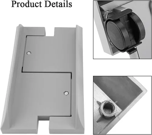 Vista 8 de Soporte de CPU para PC Caja de computadora Soporte de torre Soporte de almacenamiento de mainframe con freno con 4 ruedas giratorias (gris)