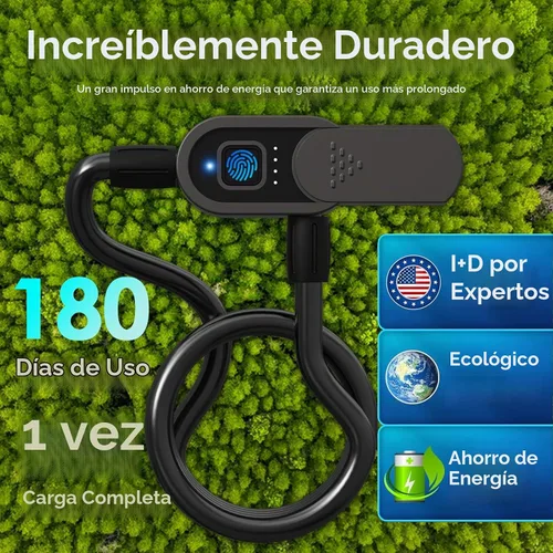 Vista 7 de eLinkSmart - Cerradura de bicicleta de huellas dactilares, bloqueo de cable