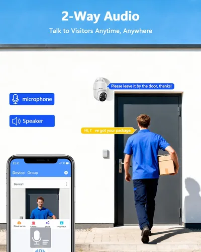 Vista 5 de 【Almacenamiento de 90 días y 4K Ultra HD】 Sistema de cámara de seguridad con cable, cámaras de seguridad POE para exteriores, sistema de cámara IP