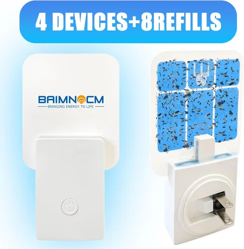 Vista 6 de Trampa de Insectos con Luz Azul para Interior, Trampa de Mosquitos para Casa, Trampa de Moscas para Frutas, Polillas y Mosquitos, Trampa de Insectos