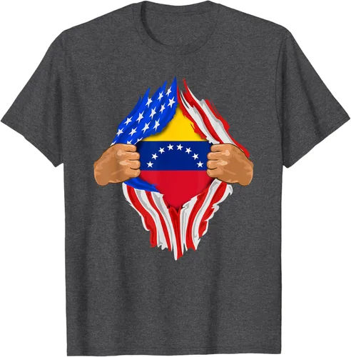 Vista 35 de Camiseta Venezuelan Blood Inside Me Regalo de la bandera de Venezuela, Blanco