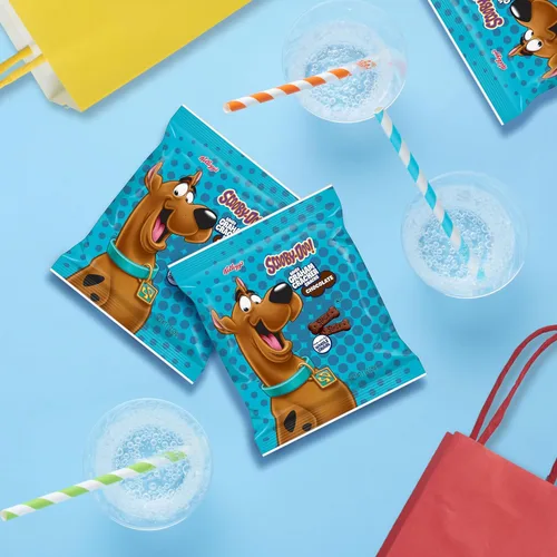 Vista 5 de Kellogg's SCOOBY-DOO! Bocadillos horneados de galletas Graham, aperitivos para el almuerzo, chocolate (paquete de 80)