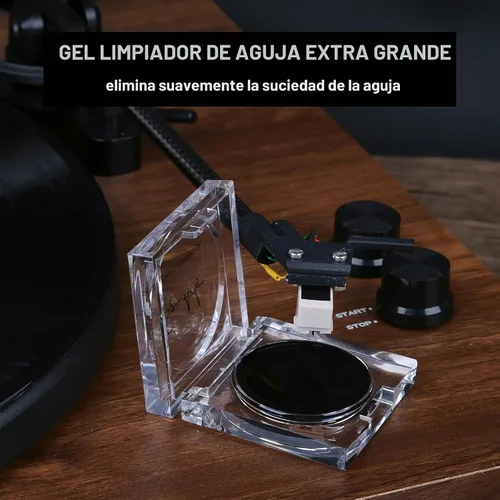 Vista 4 de SpinArt Kit de limpieza de discos de vinilo 8 en 1, incluye cepillos de terciopelo suave y microfibra, solución de limpieza LP, gel de lápiz