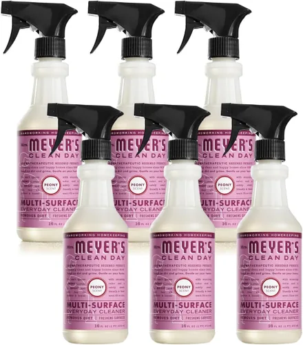 Vista 4 de MRS. MEYER'S CLEAN DAY Limpiador diario multisuperficie, edición limitada, aroma lila, elimina la suciedad y refresca superficies, botella de spray