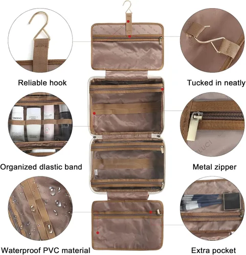 Vista 6 de CLUCI Paquetes de bolsas de aseo con bolsa de viaje