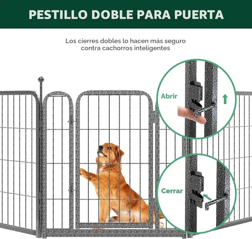 Vista 5 de FXW Aster - Corralito para perros diseñado para patio, 24 pulgadas, 8 paneles