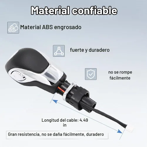 Vista 2 de Pomo de palanca de cambios automático con botón compatible con Ford Escape Cromo