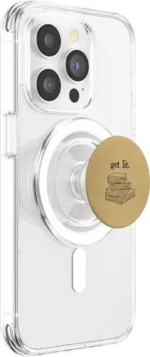 Vista 4 de Get Lit Reading Book Nerd Literatura divertida para profesores de inglés PopSockets PopGrip: agarre intercambiable para teléfonos y tabletas
