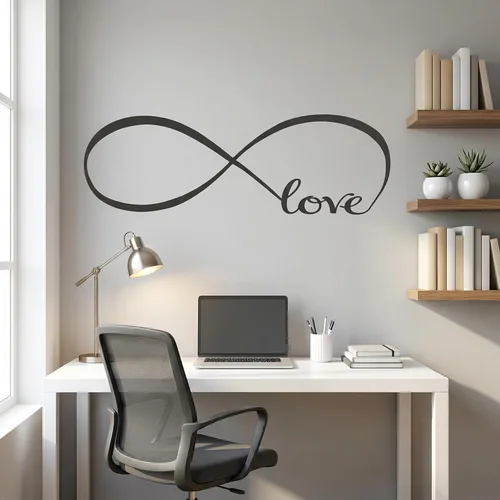 Vista 5 de Símbolo de infinito con la palabra Love