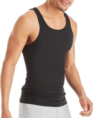 Vista 4 de Hanes Mens Ribbed Tank, Cotton Undershirt Tank, 6-Pack