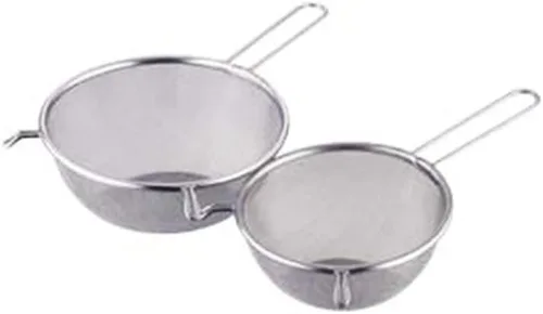 Vista 2 de Colador de oro italiano en forma industrial de una mano (copatrón) 5.9 in SB-015