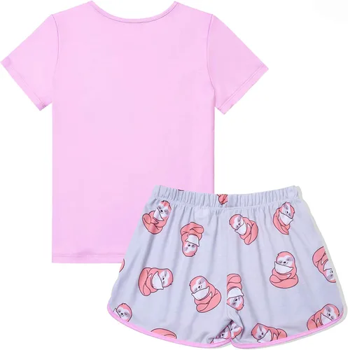Vista 2 de CHILDRENSTAR Conjuntos de pijama para niñas y niños, pijamas de verano de algodón de manga corta