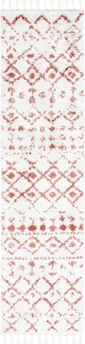 Vista 13 de SAFAVIEH Berber Fringe Shag Collection - Alfombra decorativa de 2 pies 2 pulgadas x 4 pies, color crema y gris oscuro, diseño que no desprende