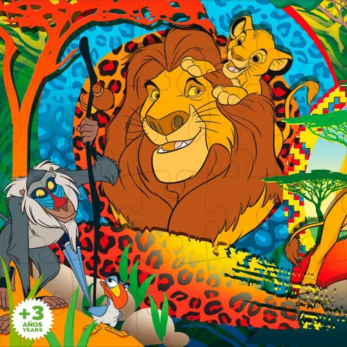 Vista 6 de Puzzle Infantil The Lion King Doble cara 24 Piezas 70 x 1,5 x 50 cm (12 Unidades)