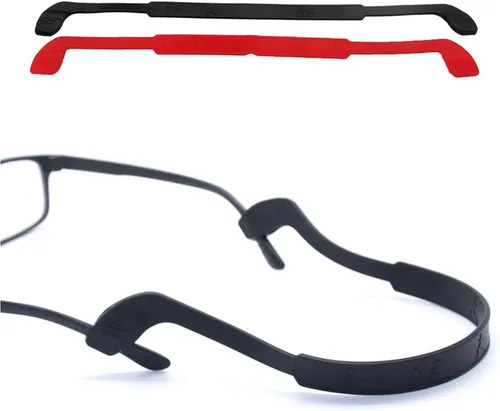 Vista 12 de SAIGO Correa antideslizante de silicona para gafas, retenedores de gafas deportivos, elástico, suave, para hombres y mujeres, 2 unidades, negro, 9.8