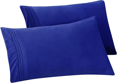 Vista 8 de Elegant Comfort Fundas de almohada sólidas de microfibra de alta calidad hotelera, tejido suave, resistente a las arrugas y a las manchas, fácil