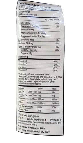 Vista 3 de Mountain Maid Leche seca instantánea sin grasa en polvo 12.8 oz fortificada con vitaminas A y D