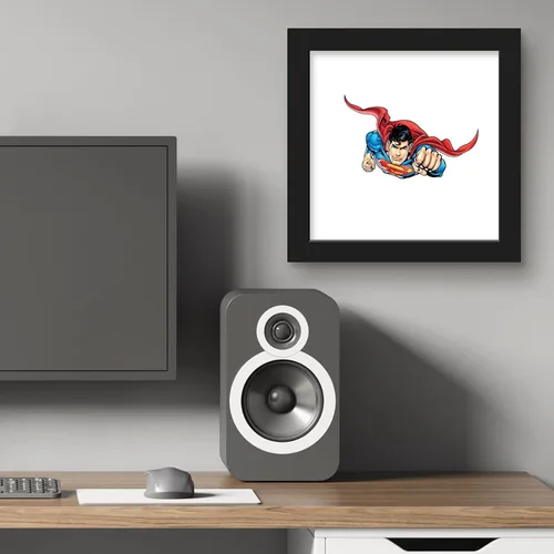 Vista 5 de Trends International Gallery Pops DC Comics Superman - Póster de pared volador, 12 x 12 pulgadas, versión enmarcada en negro Versión con marco negro