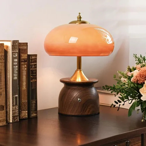Vista 6 de Lamp for Desk Retro Atmosphere Glass Night Light Creative Medieval Style Table Lamp Bedroom Bedside Lamp Desk Lamps for Home Office